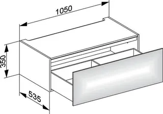 Keuco Unterbauschrank Edition 11 31312, 1 Auszug, anthrazit/anthrazit – Bild 2