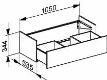Keuco Unterbauschrank Edition 400 31451, mit Ausschnitt,weiß HG/weiß HG – Bild 2