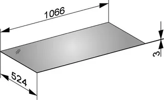 Keuco Abdeckplatte Edition 11 31324, Cristallinglas, 1066x3x524mm, weiß – Bild 2