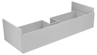 Keuco Unterbauschrank Edition 400 31461, mit Ausschnitt,weiß HG/weiß HG