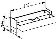 Keuco Unterbauschrank Edition 400 31461, mit Ausschnitt,weiß HG/weiß HG – Bild 2