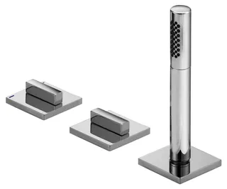 Keuco EHM-Wannenmischer Edition 11 51130, 3-Loch, Wannenrand, Nickel gebürstet