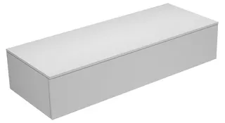 KE Sideboard Edition 400 31761, 1 Auszug, weiß/Glas anthrazit klar