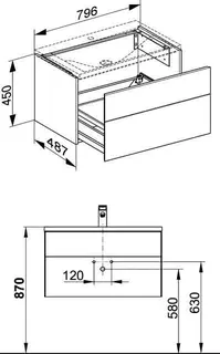 Keuco WTU Royal Reflex 34060, 1 Auszug, trüffel/trüffel – Bild 2