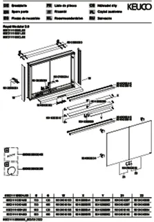 Keuco Royal Modular 2.0 SPS, bel. 80021, Vorb,2Steckd,sb-elox,1100x700x120mm – Bild 3