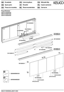 Keuco Royal Modular 2.0 SPS, bel. 80041, Einb,4Steckd,sb-elox,1600x700x120mm – Bild 3