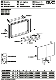 Keuco Royal Modular 2.0 SPS, unbel. 80020, Vorb,2Steckd,sb-elox,1100x700x120mm – Bild 3