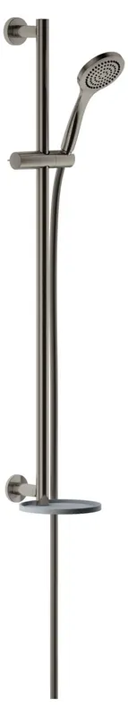 Keuco Brause-Set IXMO 59587, mit Ablage weiß, rund, Edelstahl-finish