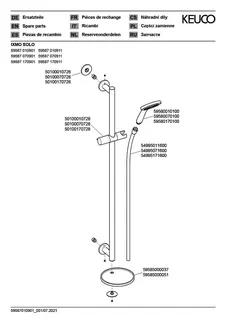 Keuco Brause-Set IXMO 59587, mit Ablage weiß, rund, verchromt – Bild 3