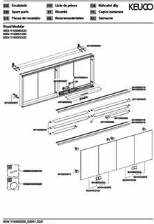 Keuco Royal Modular 2.0 SPS, bel. 80041, Vorb,4Steckd,sb-elox,1600x700x120mm – Bild 4