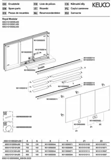 Keuco Royal Modular 2.0 SPS, bel. 80031, Einb,2Steckd,sb-elox,1000x700x160mm – Bild 3