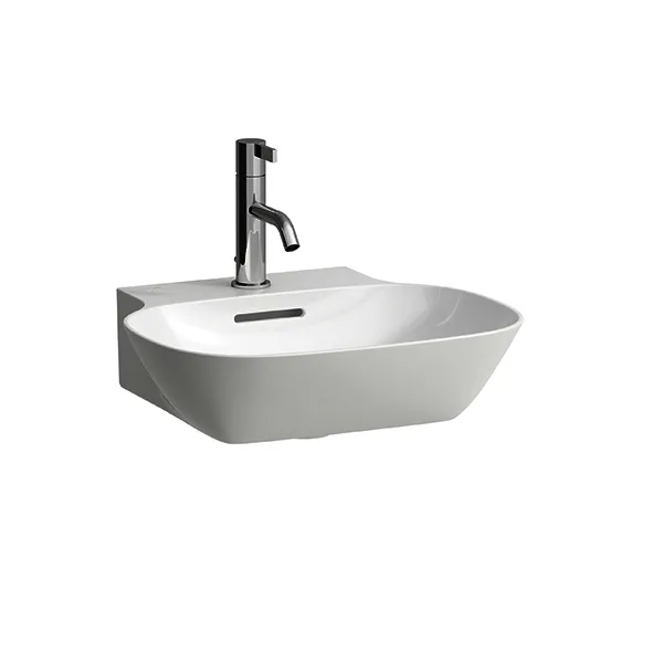 Laufen Aufsatz-HWB INO 450x410x145 1 Hahnloch mit Überlauf weiß