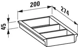 Laufen Ordnungssystem SPACE 274x200x45 für WTU weiß – Bild 2