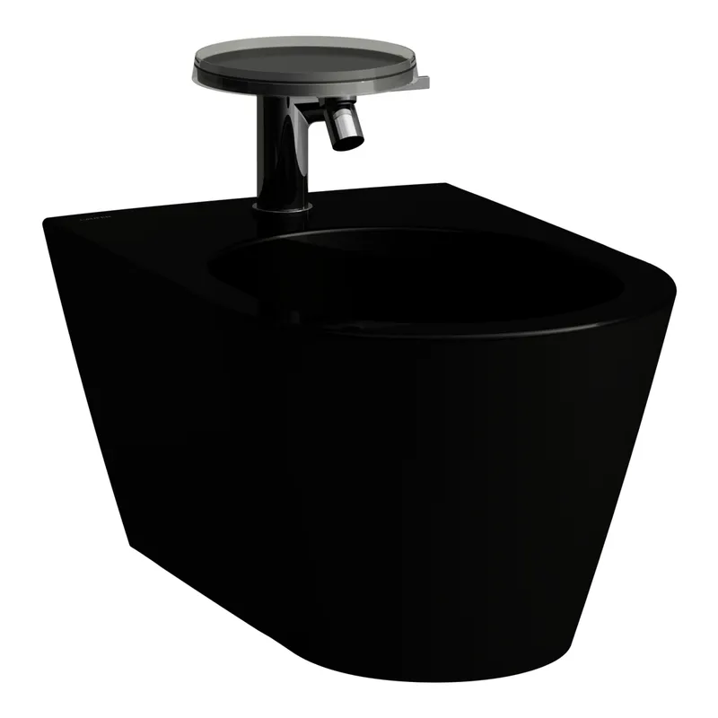 Wandbidet K-LAUFEN 545x370 1 Hahnloch o. seitl. Loch f. Wasserans schwarz glzd