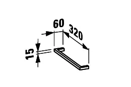 Laufen Handtuchhalter 60x320x15 aluminium glanzeloxiert – Bild 2