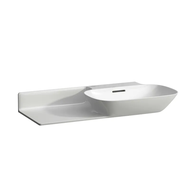 Laufen Waschtisch INO 450x900x145 ohne Hahnloch mit Überlauf Ablg. links weiß matt