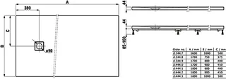 Laufen Duschwanne SOLUTIONS 900x1800x44 Marbond Ablauf seitl weiß – Bild 2
