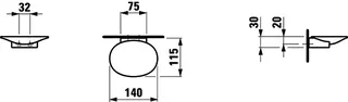 Laufen Seifenschale THE NEW CLASSIC 115x140x30 Saphirkeramik weiß – Bild 2