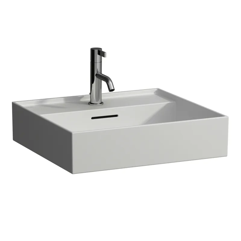 Aufsatz-Waschtisch K-LAUFEN 460x500x145 1 Hahnloch mit Überlauf weiß matt
