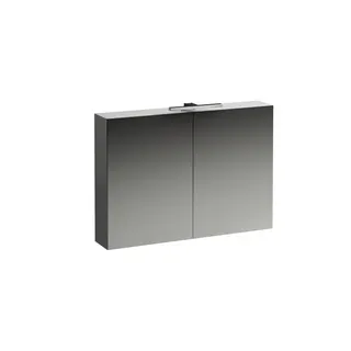 Laufen SPS BASE LED-Bel. horiz. m.Schalter Steckd. 185x1000x700 2 Türen weiß glzd