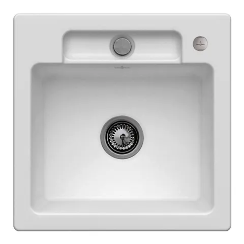 Villeroy & Boch EB-SP Siluet 50 S 510x510mm Exc-Garn. aus TitanCeram Stone White cplus