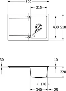 Villeroy & Boch EB-SP Siluet 45 800x510mm Exc-Garn. IB reversibel TC Stone White cplus – Bild 4