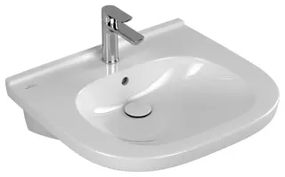 Villeroy & Boch Waschbecken ViCare 600x550mm Oval 1HL. mit Überlauf Weiß Alpin CeramicPlus – Bild 2