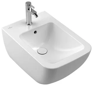 VB Bidet Venticello 560x375x285mm re-eckig wandh. Stone White CeramicPlus