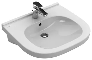 Villeroy & Boch Waschbecken ViCare 600x550mm Oval 1HL. o. Überlauf Weiß Alpin CeramicPlus – Bild 2