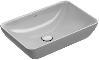 Villeroy & Boch Halbeinbau-Waschbecken Venticello 555 x360mm re-eckig m. ÜL. Stone White cplus