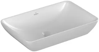 Villeroy & Boch Halbeinbau-Waschbecken Venticello 555 x360mm re-eckig m. ÜL. Stone White cplus – Bild 2