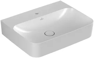 Villeroy & Boch Waschtisch Finion 600x470mm re-eckig 1HL. o. ÜL. Unterseite geschl. Stone White cplus – Bild 3