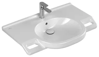 Villeroy & Boch Waschbecken ViCare 810x560mm ov 1HL. m. ÜL. Weiß Alpin AntiBac CeramicPlus – Bild 2