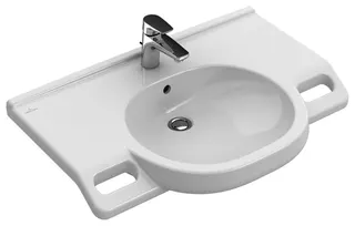 Villeroy & Boch Waschbecken ViCare 810x560mm Oval 1HL. o. Überlauf Weiß Alpin CeramicPlus – Bild 2