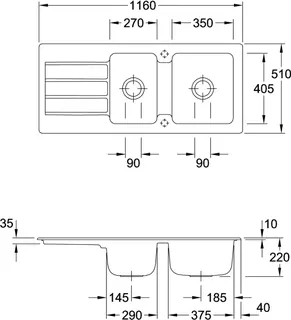 Villeroy & Boch EB-SP Architectura 80 1160x510mm Ablgarn. IB rev Keram StoneWhitec+ – Bild 2