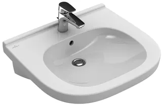 Villeroy & Boch Waschbecken ViCare 555x540mm ov 1HL. m. ÜL. Weiß Alpin AntiBac CeramicPlus