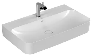 Villeroy & Boch Waschtisch Finion 800x470mm re-eckig 1HL. m. verd ÜL. Unterseite geschl StoneWhite c+ – Bild 2