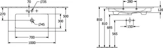 Villeroy & Boch SchrankWT Venticello 1000x500mm re-eckig 1HL. m. ÜL. Stone White cplus – Bild 3