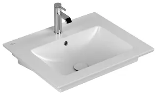 Villeroy & Boch Waschbecken Venticello 600x505mm re-eckig 1HL. m. ÜL. Stone White cplus – Bild 3