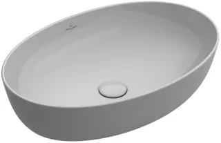 Villeroy & Boch Aufsatzwaschbecken Artis 610x410mm Oval o. Überlauf Stone White CeramicPlus