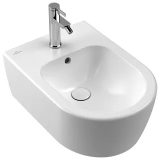 Villeroy & Boch Bidet Avento 530x370x215mm Oval wandhängend Stone White CeramicPlus – Bild 2