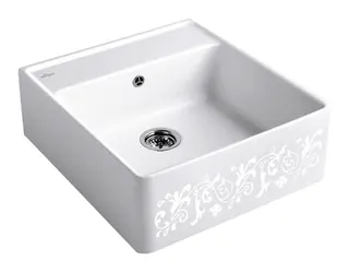 Villeroy & Boch Spülstein 595x630mm Ablgarn. Spülbecken m.tig Keram. White Pearl c+ – Bild 2