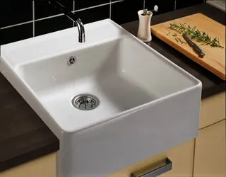 Villeroy & Boch Spülstein 595x630mm Ablgarn. Spülbecken m.tig Keram. White Pearl c+ – Bild 4