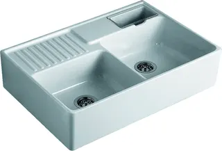 Villeroy & Boch Spülstein 895x630mm Ablgarn. Spülbecken m.tig aus Keramik Crema cplus