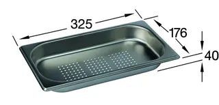 VB Dampfgarschale 1/3 176x325mm aus Edelstahl Edelstahl