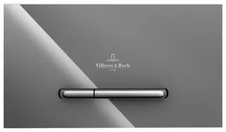 VB WC-Betätigungsplatte ViConnect 260x66x150mm 2-Sp. Glass Glossy Grey