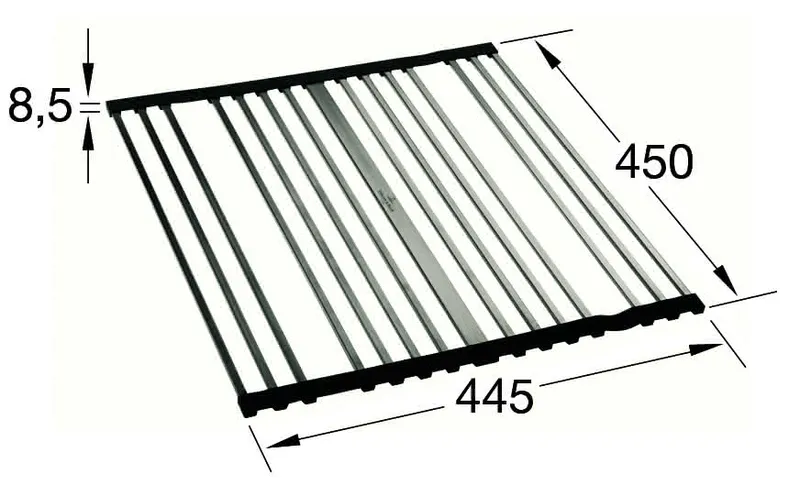 Villeroy & Boch Rollrost 450x439mm aus Edelstahl Edelstahl