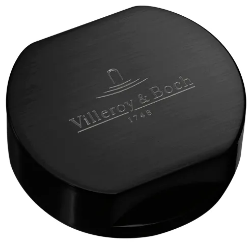 Villeroy & Boch Abdeckkappe für Einzeldrehgriff 49x49mm aus Edelstahl Anthracite
