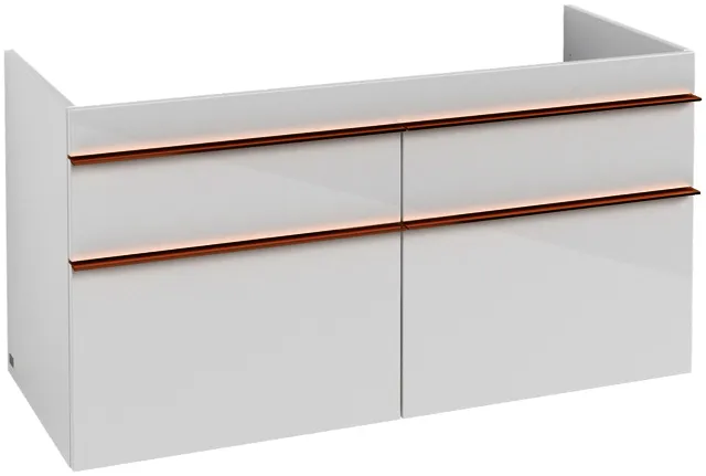 Villeroy & Boch WTUS Venticello 05 1153x590x502mm 4 Ausz. Waschtisch m.tig Glossy White