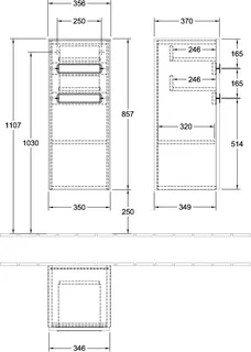 Villeroy & Boch SS Subway 2.0 1S 356x857x370mm 1trg. 2 Schubl. A:re Nordic Oak Glass White – Bild 3